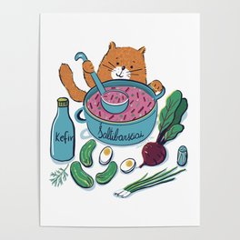 Cat and Saltibarsciai Poster