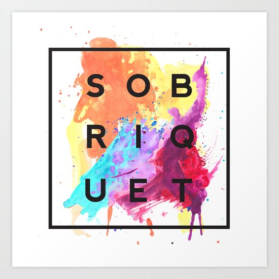Sobriquet Watercolour. Art Print