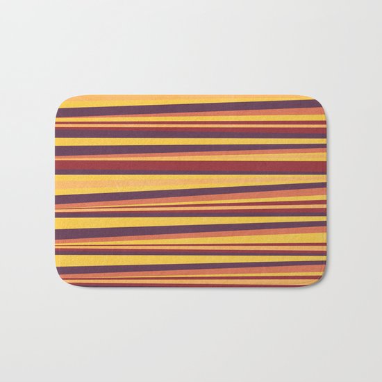 Happy Horizontal Lines Bath Mat