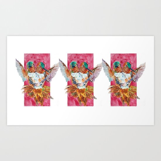 The Ultimate Pollinator, Triptych Art Print
