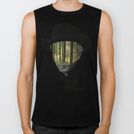 Cowboy in the wood Biker Tank
