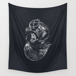 Macaque Diver Wall Tapestry