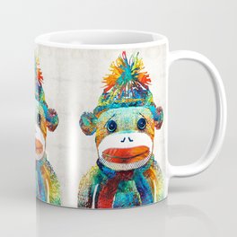 Sock Monkey Art - Your New Best Friend - By Sharon Cummings Mug