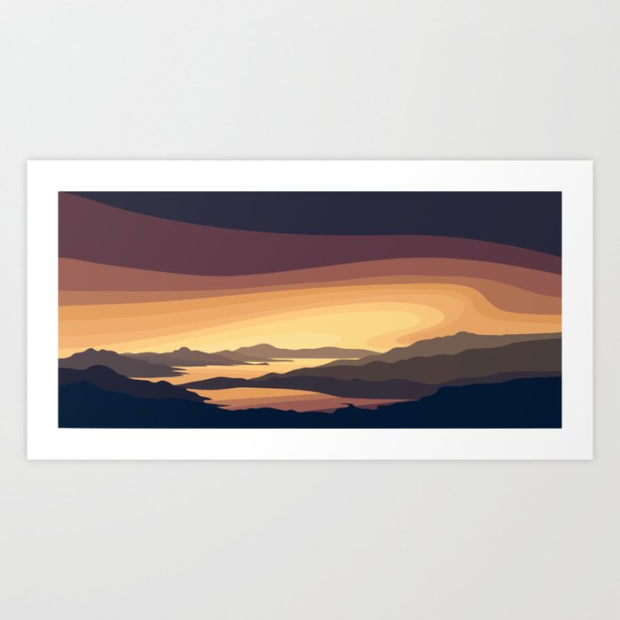 Howe Sound Arbutus Sunset Art Print