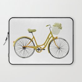 Yellow vintage bycicle Laptop Sleeve