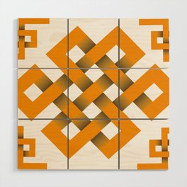 interlaced geometric pattern design  Wood Wall Art