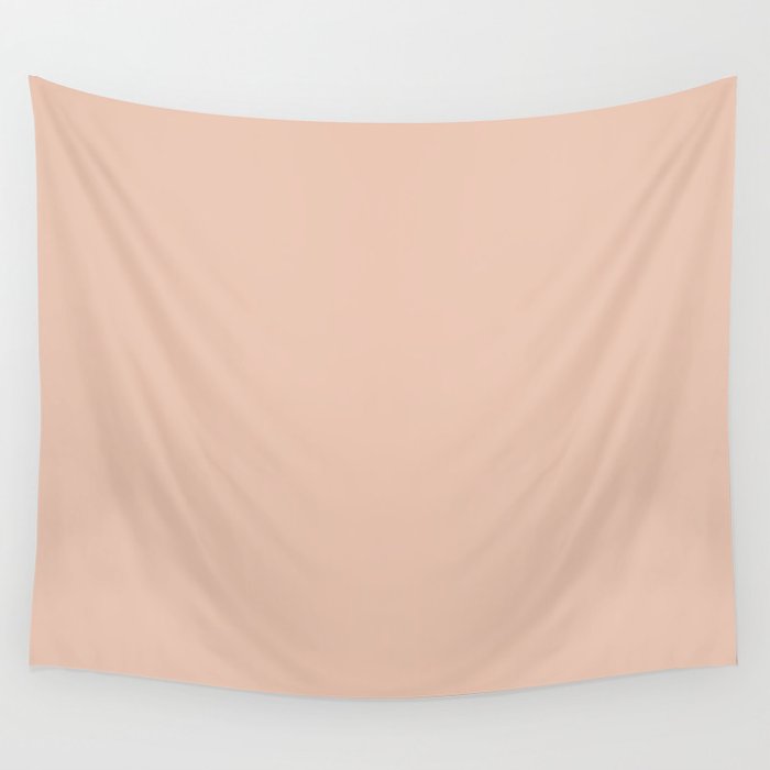 Pale Pastel Pink Solid Color Hue Shade 3 - Patternless Wall Tapestry