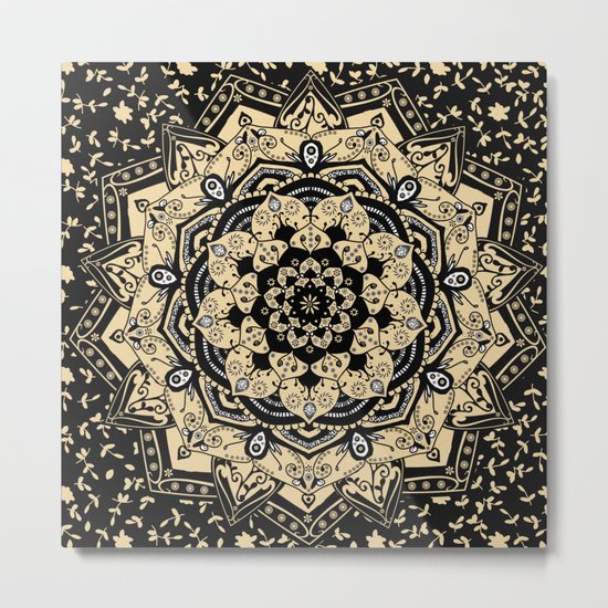 Indian Gold Mandala Metal Print
