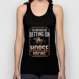 Horse Racing Race Track Number Derby Unisex Tank Top