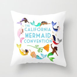 MermaidCircleCMC Throw Pillow