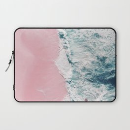 Aerial Ocean Print - Beach - Pink Sand - Wave - Original Sea of Love - Travel Photography  Laptop Sleeve