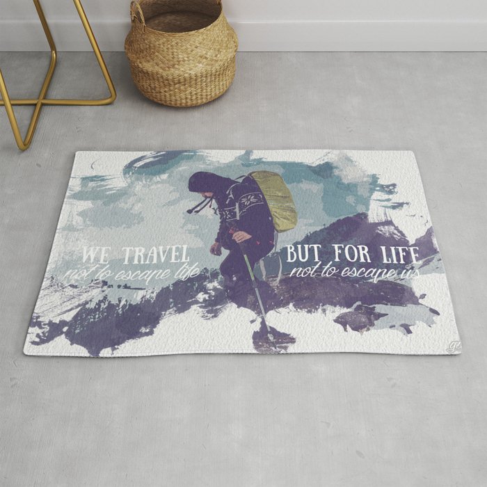 Travel - Text Rug