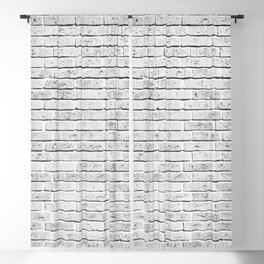 Vintage style rustic white brick wall texture Blackout Curtain