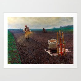 The First Sowing, 1896 by Piotr Stachiewicz Art Print
