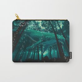 Forest Whale Music Carry-All Pouch | Whales, Giannt, Art, Music, Digital, Photo, Bubbbles, Fanntasy, Teal, Trees 