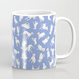Blue Pitbull Confetti by Big Black Dog Studio Coffee Mug
