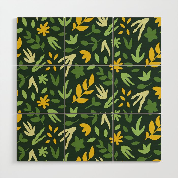 Green Forest Abstract Wood Wall Art