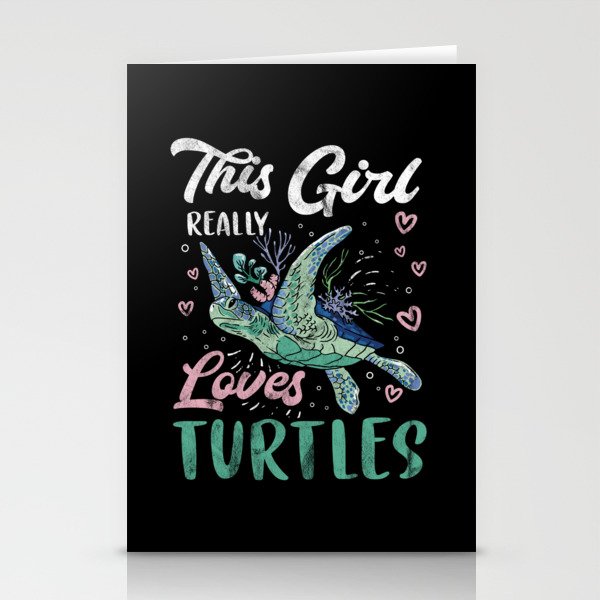 Turtle Relaxed Chilling Sea Ocean Beach Stationery Cards