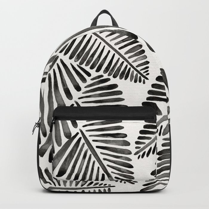 Tropical Banana Leaves – Black Palette Backpack