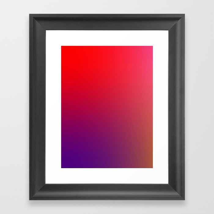 90  Rainbow Gradient Colour Palette 220506 Aura Ombre Valourine Digital Minimalist Art Framed Art Print