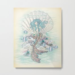 Anais Nin Mermaid [vintage inspired] Art Print Metal Print | Animal, Underwaterfantasy, Illustration, Underwater, Digital Manipulation, Vintage, Graphic Design, Anaisninquotes, Mermaidprints, Mermaids 