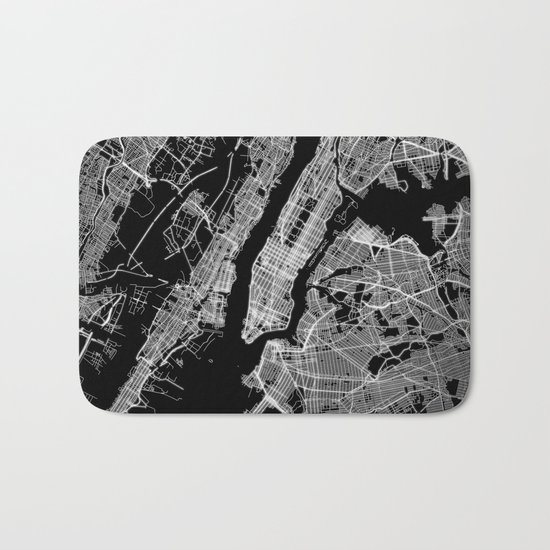 New York map Bath Mat