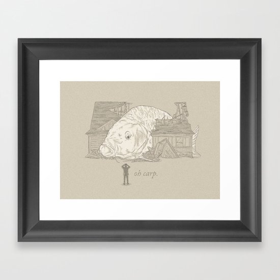Oh carp. Framed Art Print