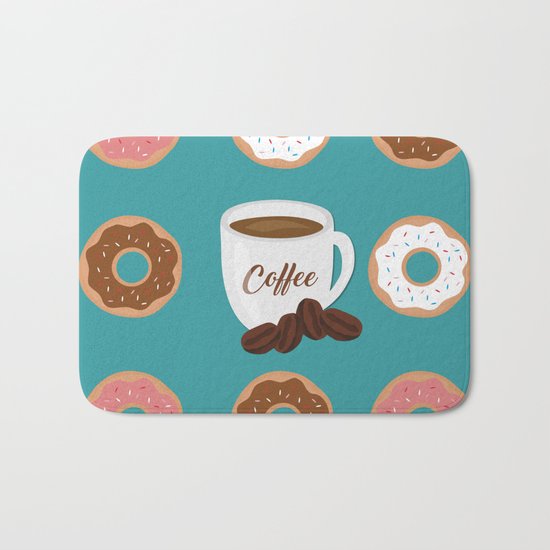 Coffee and Donuts Bath Mat