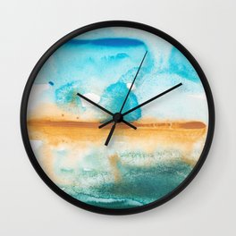 Abstract Art Watercolor Painting 4 December 2021 211231 Modern Abstract Art Valourine Original  Wall Clock
