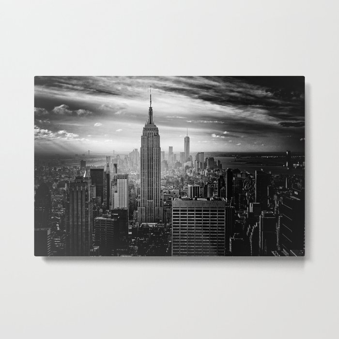 Empire State Building (Black and White) Metal Print