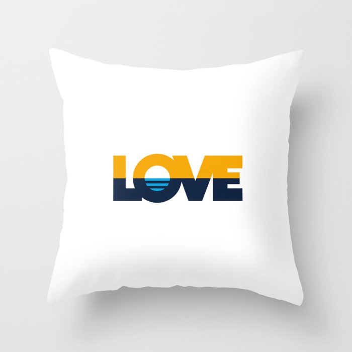 LOVE - People's Flag of Milwaukee Throw Pillow