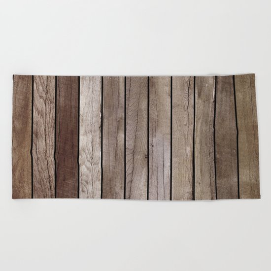Wooden Texture Beach Towel