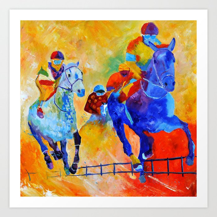 Horse Race 88 Art Print By Pledent Society6
