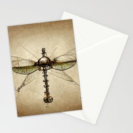 Steampunk mechanical Dragonfly no.1 Stationery Card