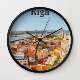 Visit Riga Wall Clock
