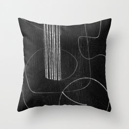 Crafted Noir Abstract Throw Pillow