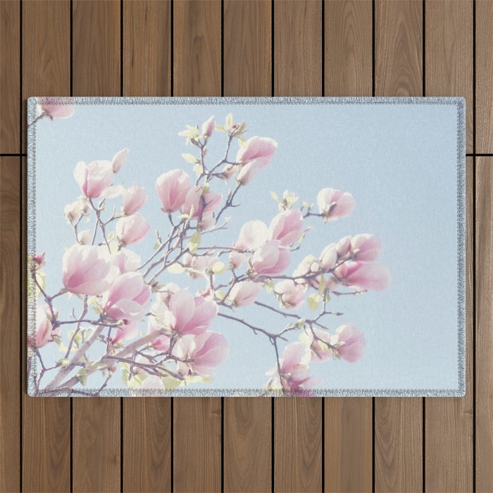 Pink magnolias Outdoor Rug