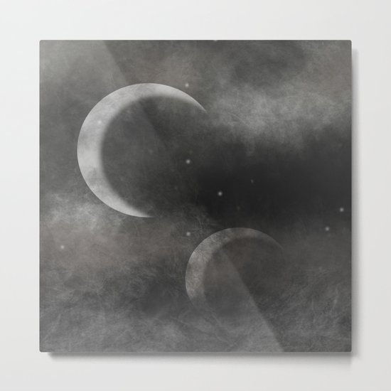 Two Moons Metal Print