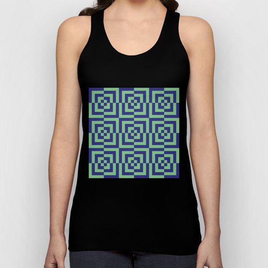Blue and green - Optical Game 23 Unisex Tank Top