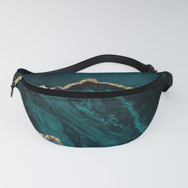 Teal Geode and Gold Glitter // 02 Fanny Pack