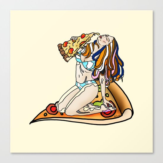 Pizza Girl Canvas Print