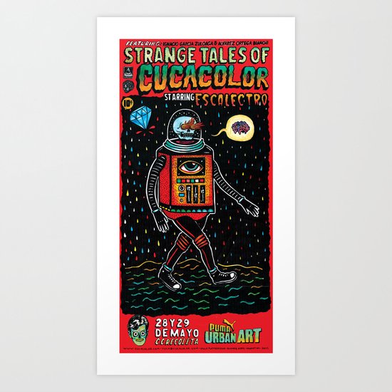 strange tales of cucacolor Art Print
