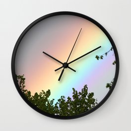 Pastel Natural Rainbow Wall Clock