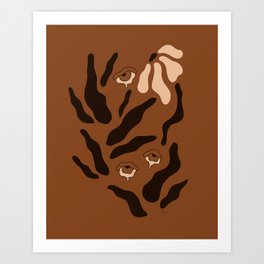 In The Weeds Brown Art Print