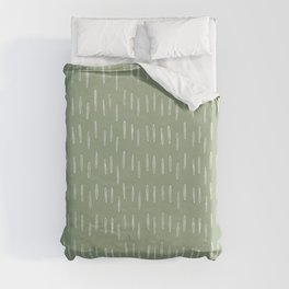 Raindrop Boho Abstract Pattern, Sage Green Duvet Cover
