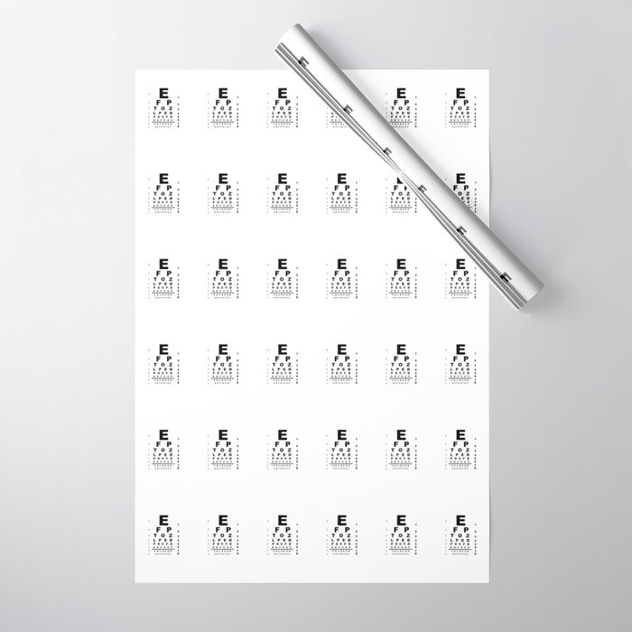 Eye Test Chart Wrapping Paper By Homestead Society6