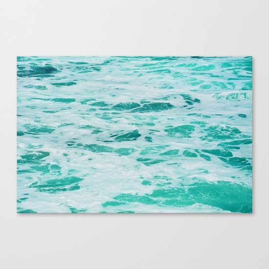 teal waves Canvas Print