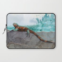 Marine Iguana on the Seashore - Galapagos Endangered Animal Laptop Sleeve