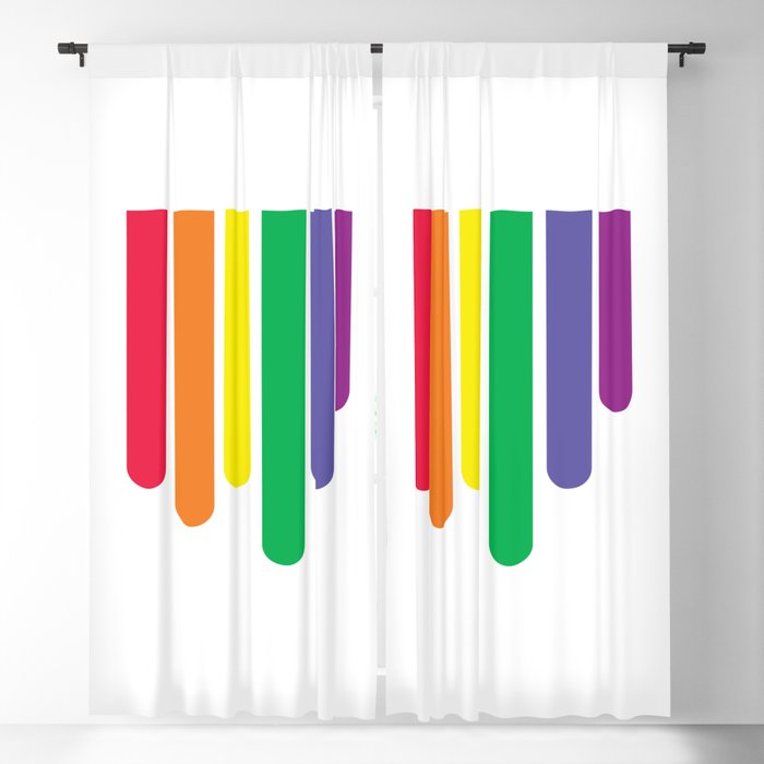 LGBT Rainbow Abstract Geometric Shape Blackout Curtain