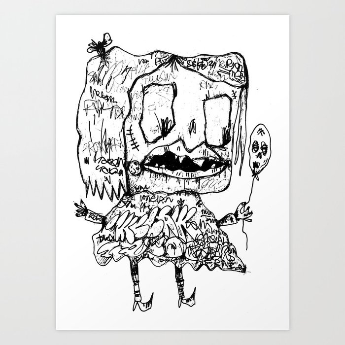 baby doll head creepy | Art Print